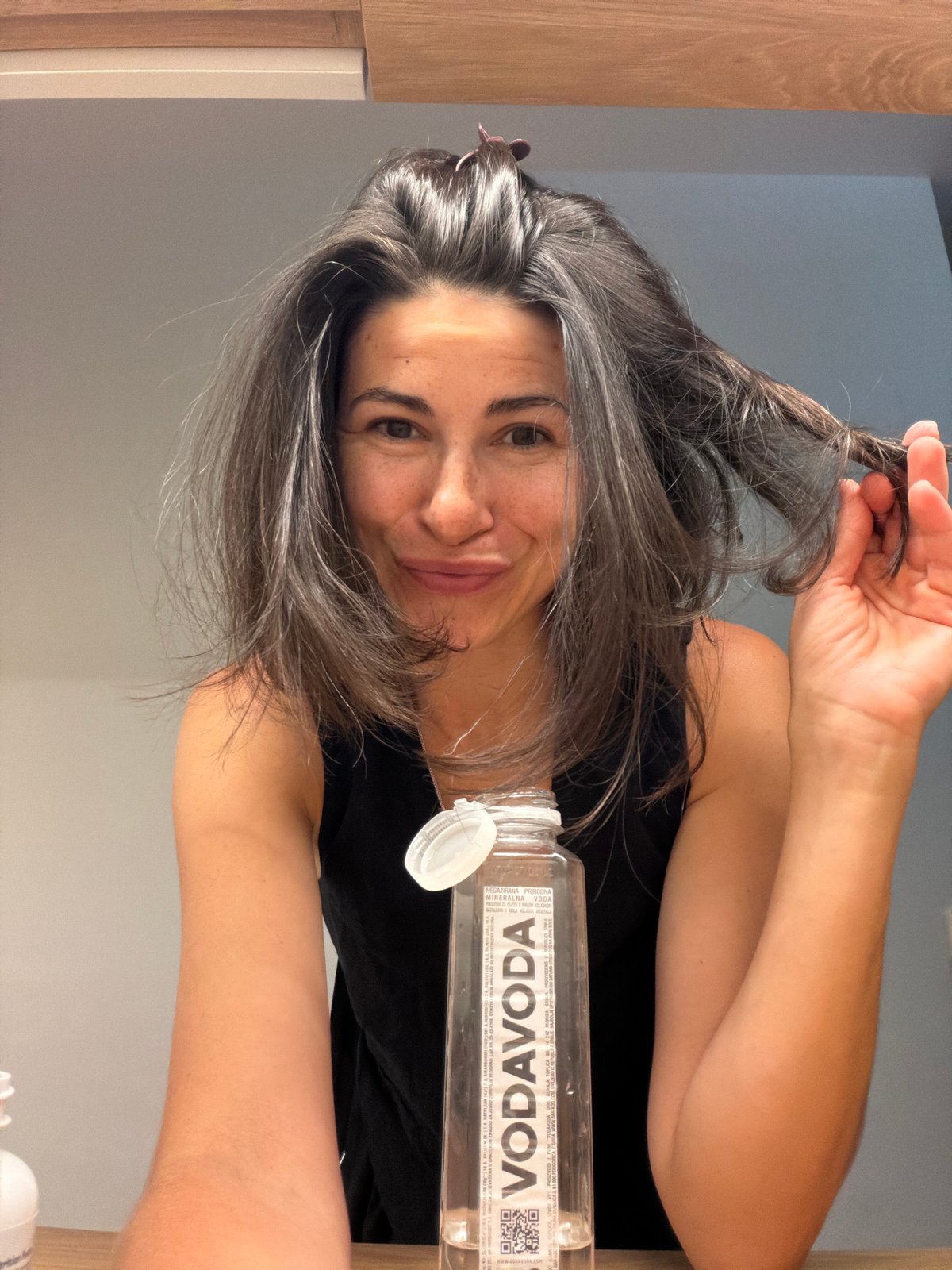 Woman documents medication routine in selfies, Budva Montenegro