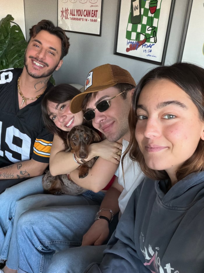 Friends gather for late-night football viewing party in Los Angeles