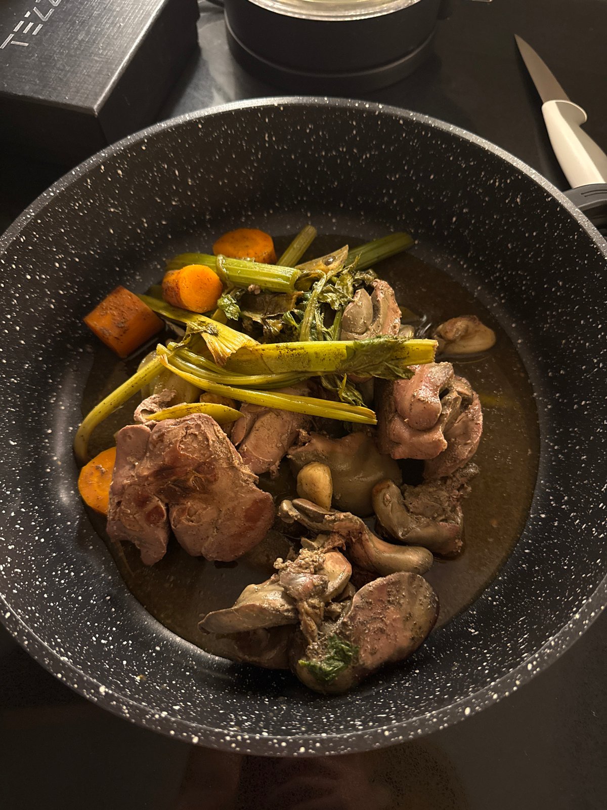 Home cooking session documented in Tel-Aviv apartment