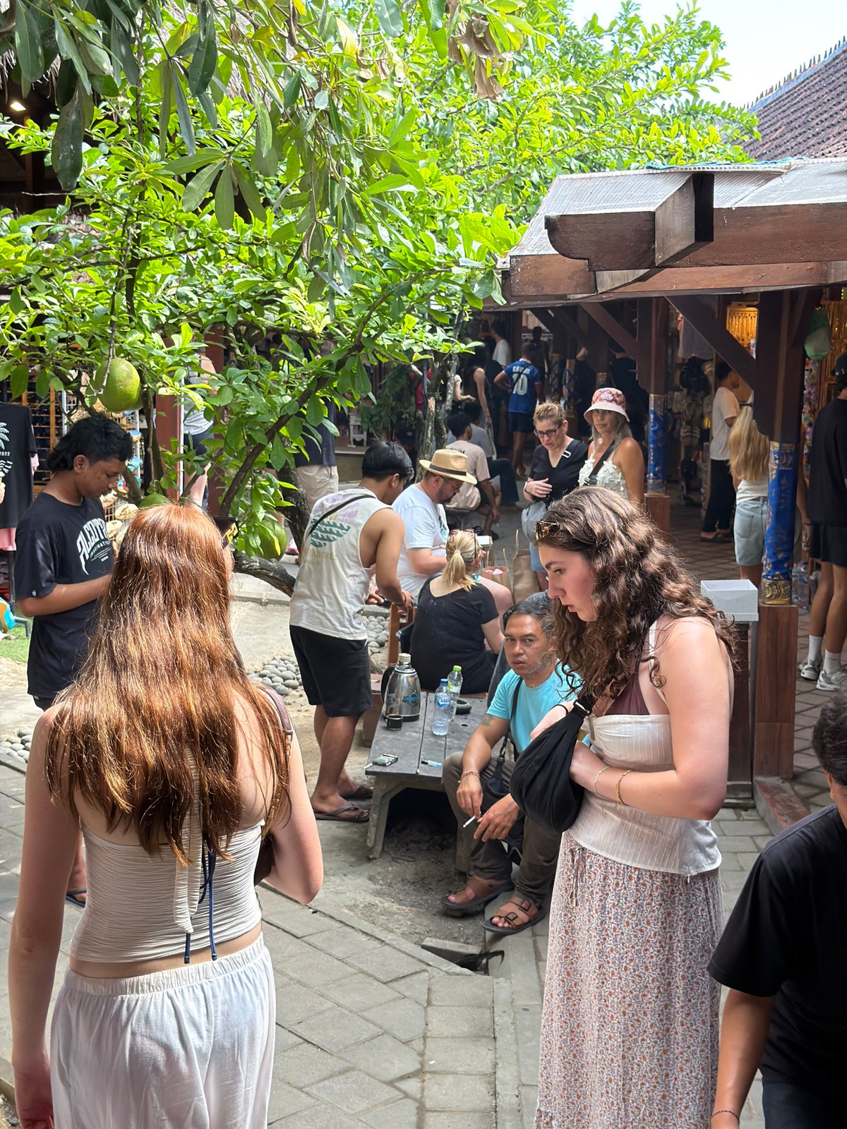 North Kuta market district alive with shoppers and street traffic