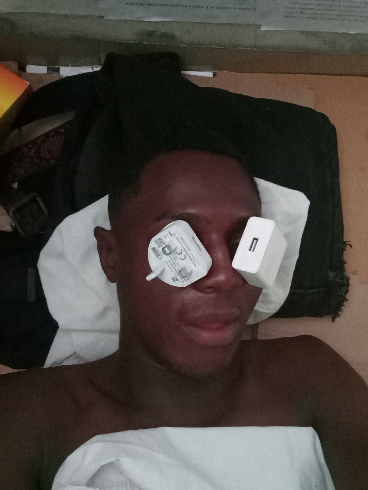 Person documents morning routine in modest quarters, Akwete Nigeria