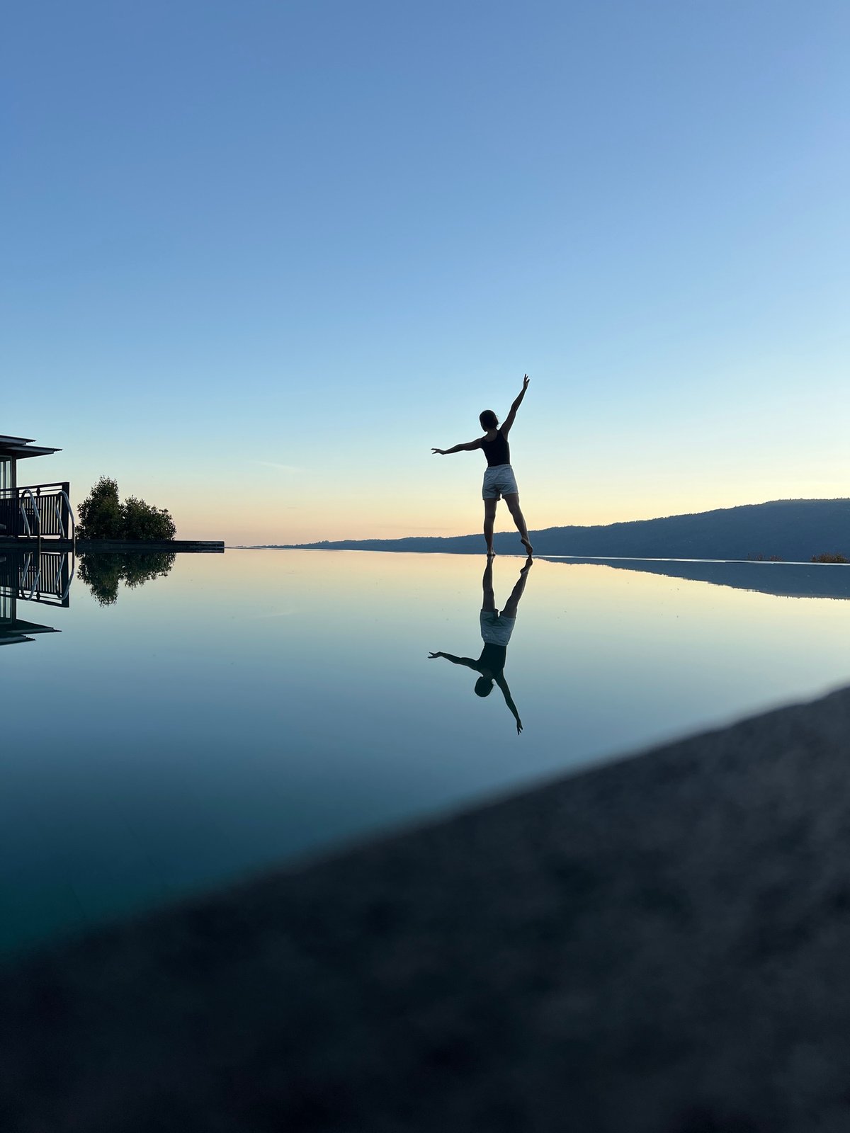Sunrise yoga and selfies at Busungbiu infinity pool