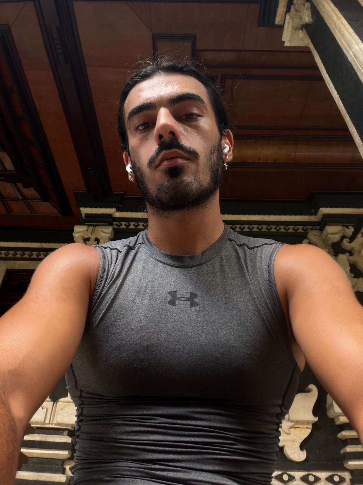 Man takes gym selfies in North Kuta Indonesia