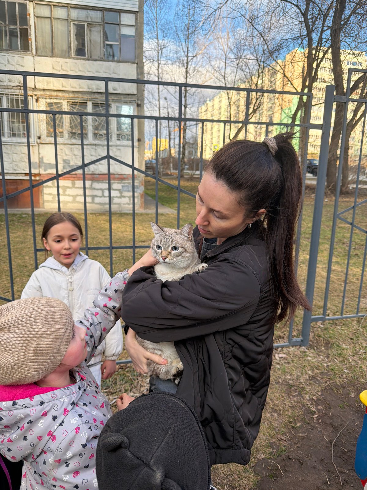 Quiet Sunday moments: selfies, playground visits, cat cuddles in Perm