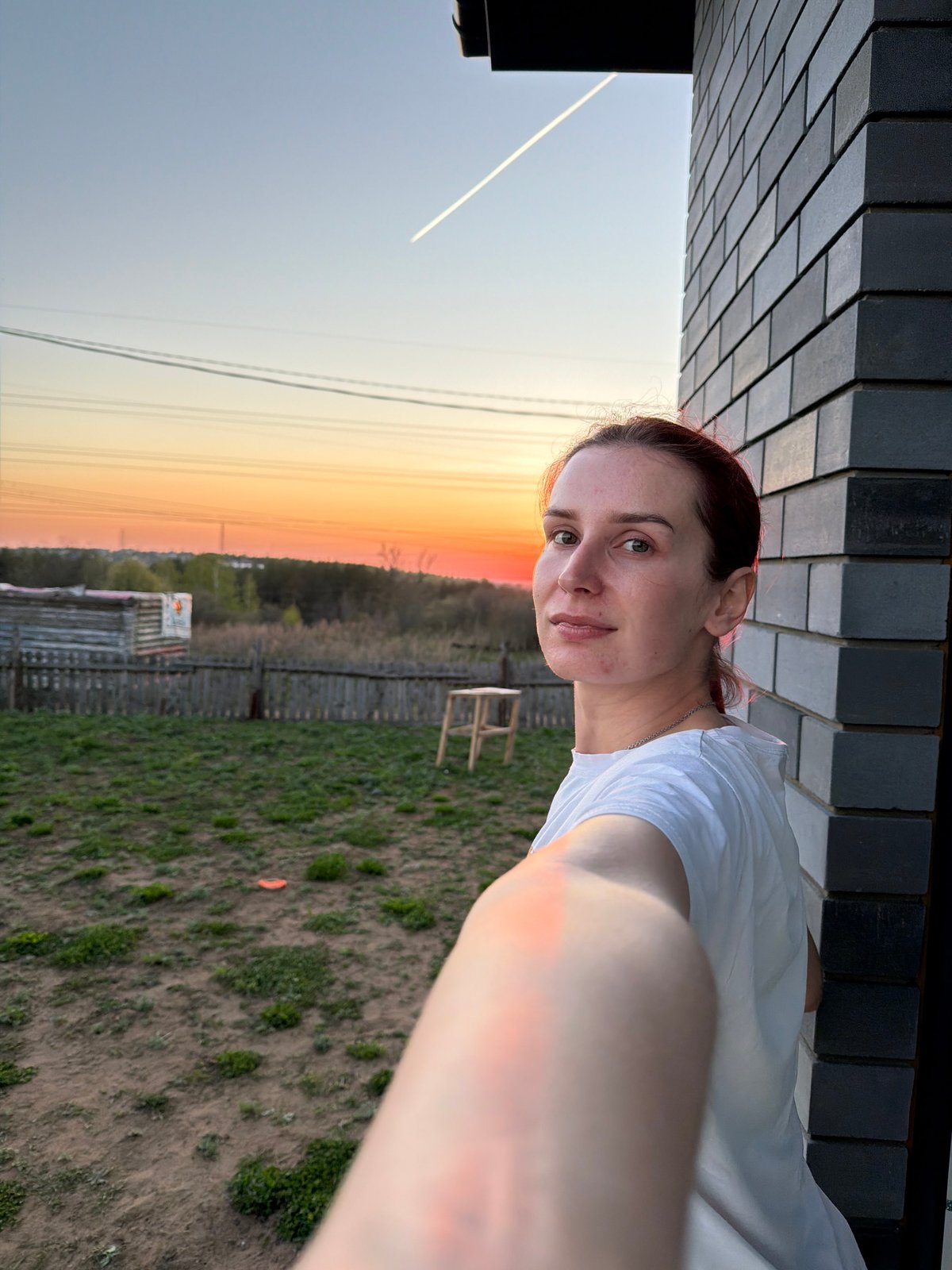 Sunset selfie moment captured in Chaikovsky, Russia