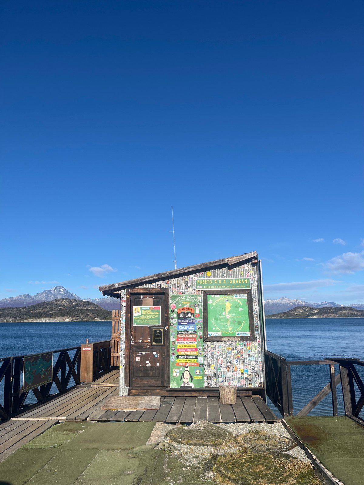Tourist captures scenic Ushuaia landscapes during afternoon visit