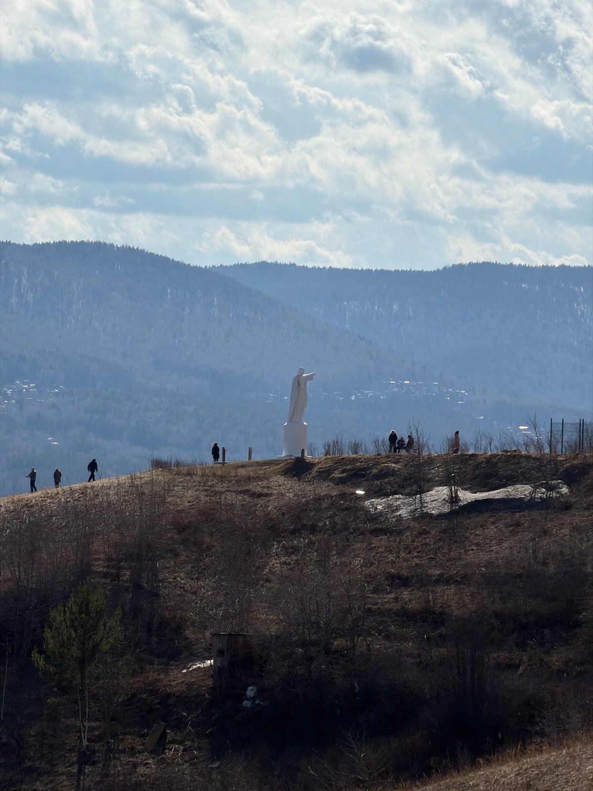 Krasnoyarsk landmark and river views documented from hillside vantage