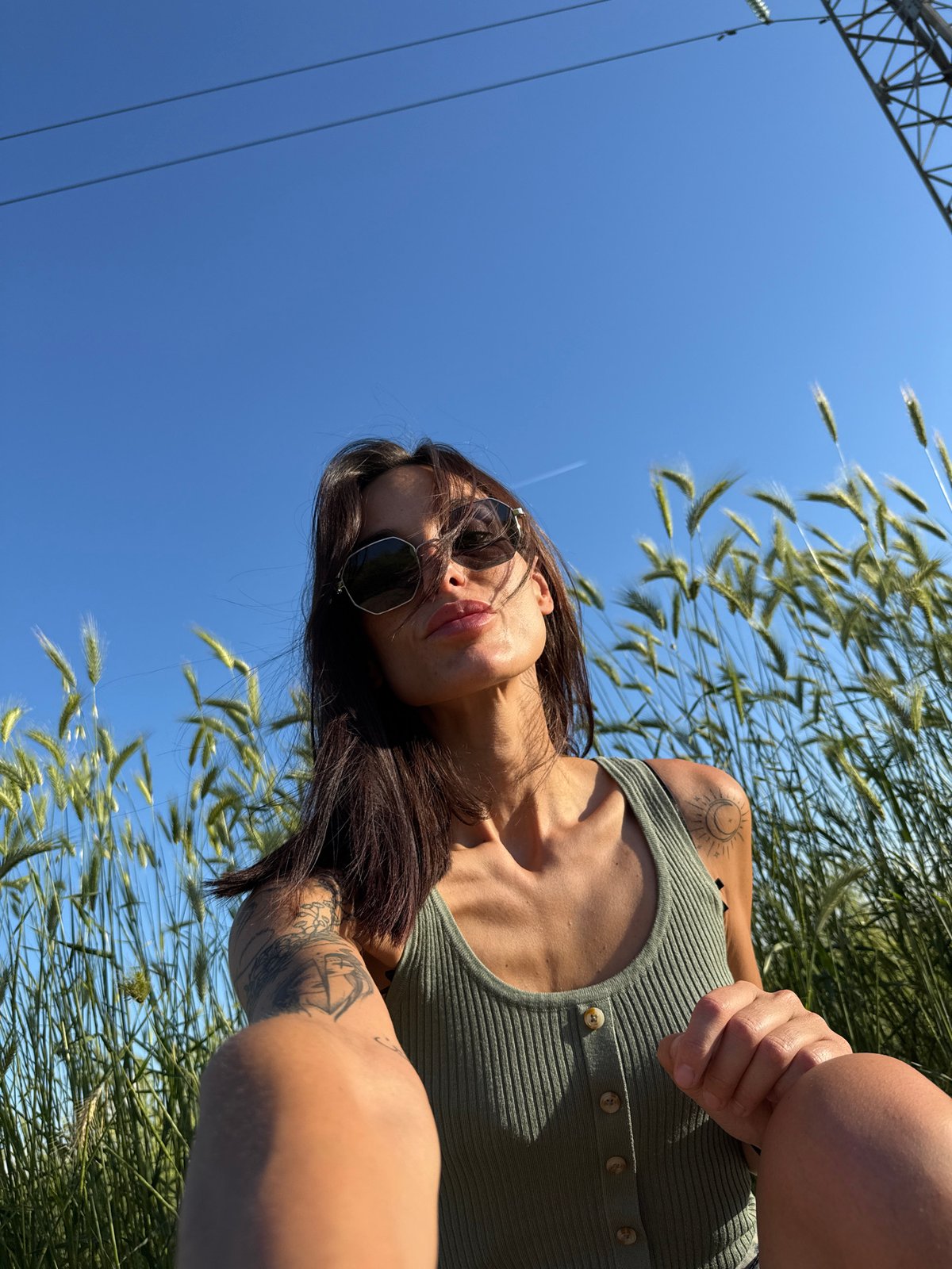 Woman photographed in wheat field near Pleven, Bulgaria