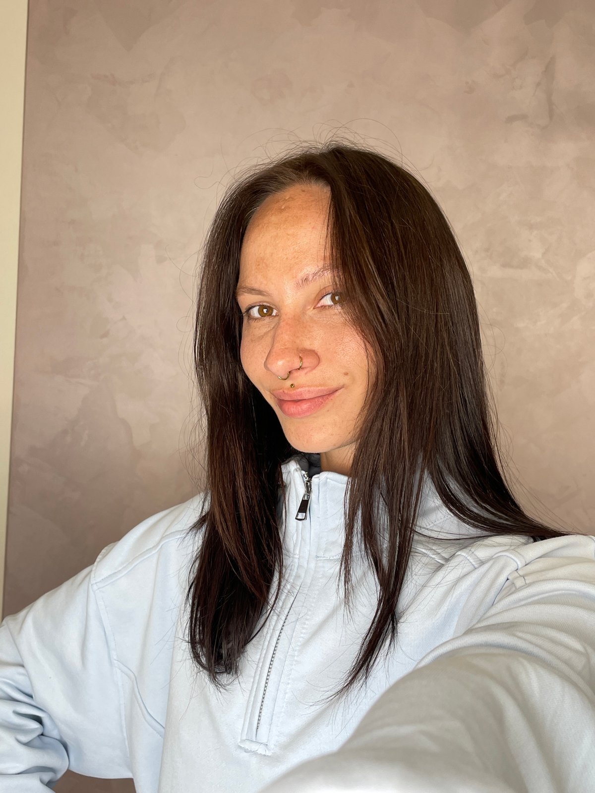 Portrait of smiling young woman photographed in Izhevsk