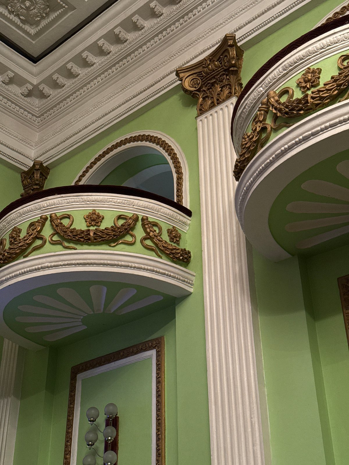 Ornate interior architecture documented in Krasnoyarsk building