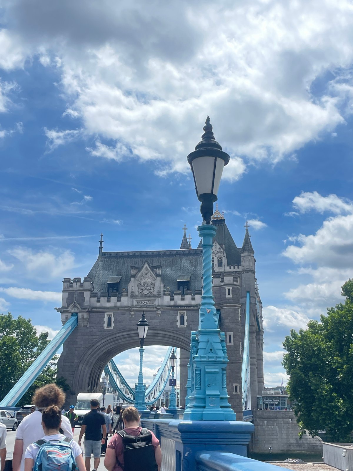 Tower Bridge from multiple angles on a cloudy July afternoon