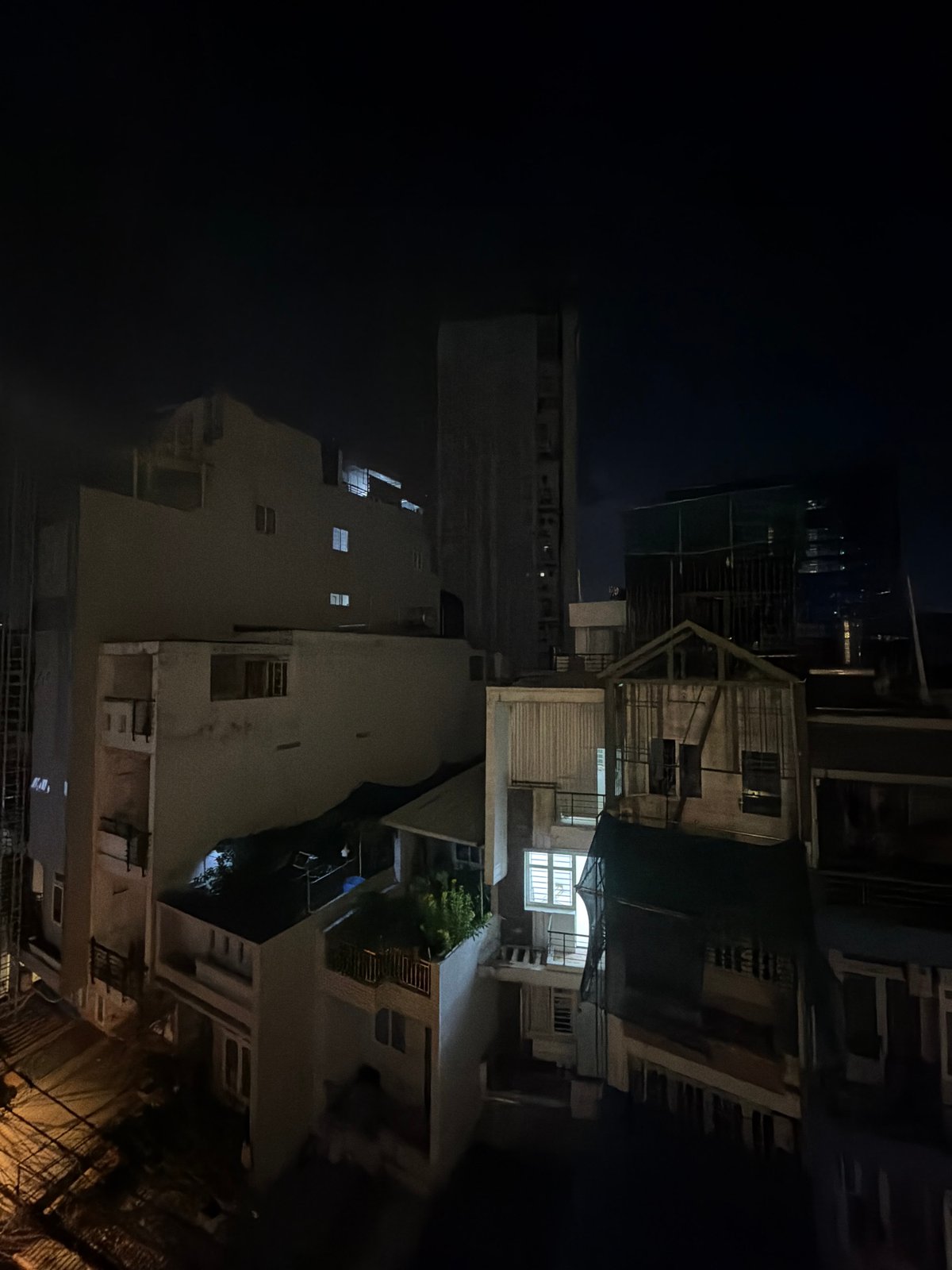 Nighttime urban landscape captured from elevated view in Thủ Đức