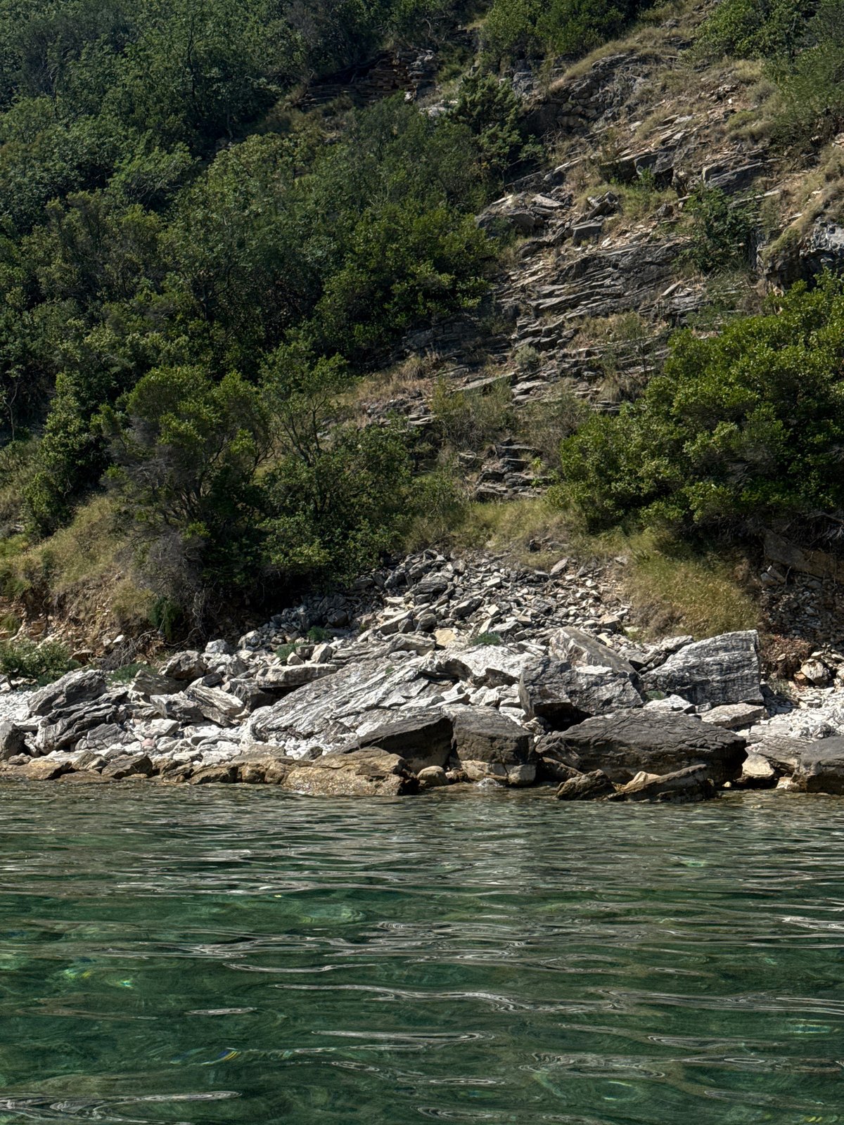 Calm morning on the Adriatic coast near Boreti, Montenegro.