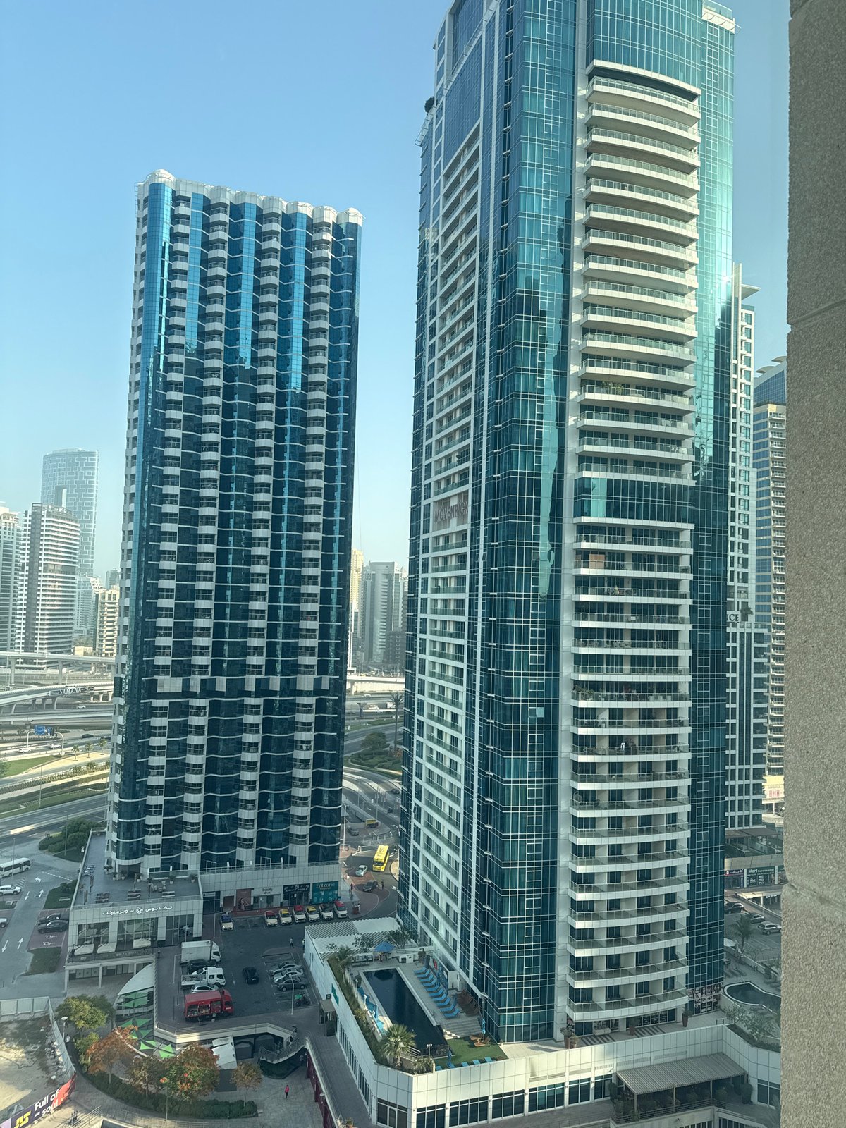 Residential towers rise above Dubai's modern skyline