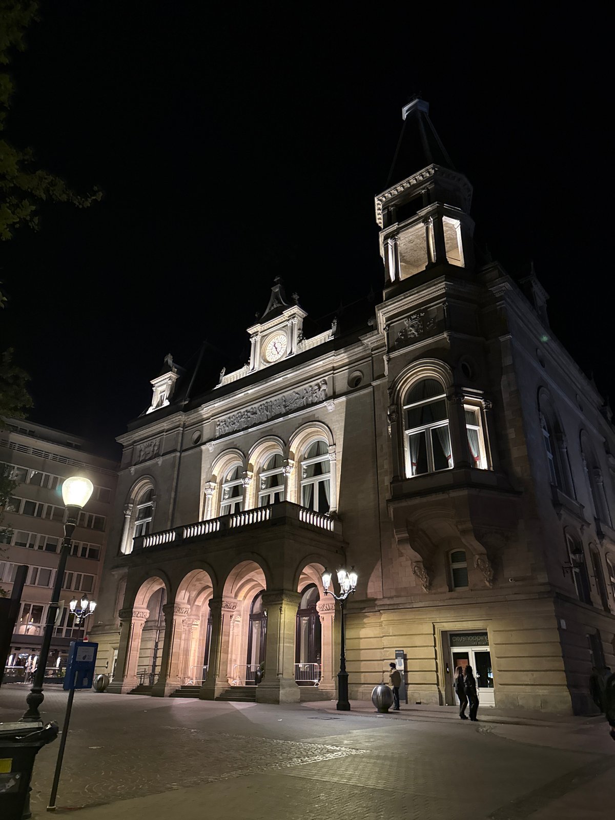 Evening stroll through Luxembourg City's historic and commercial district