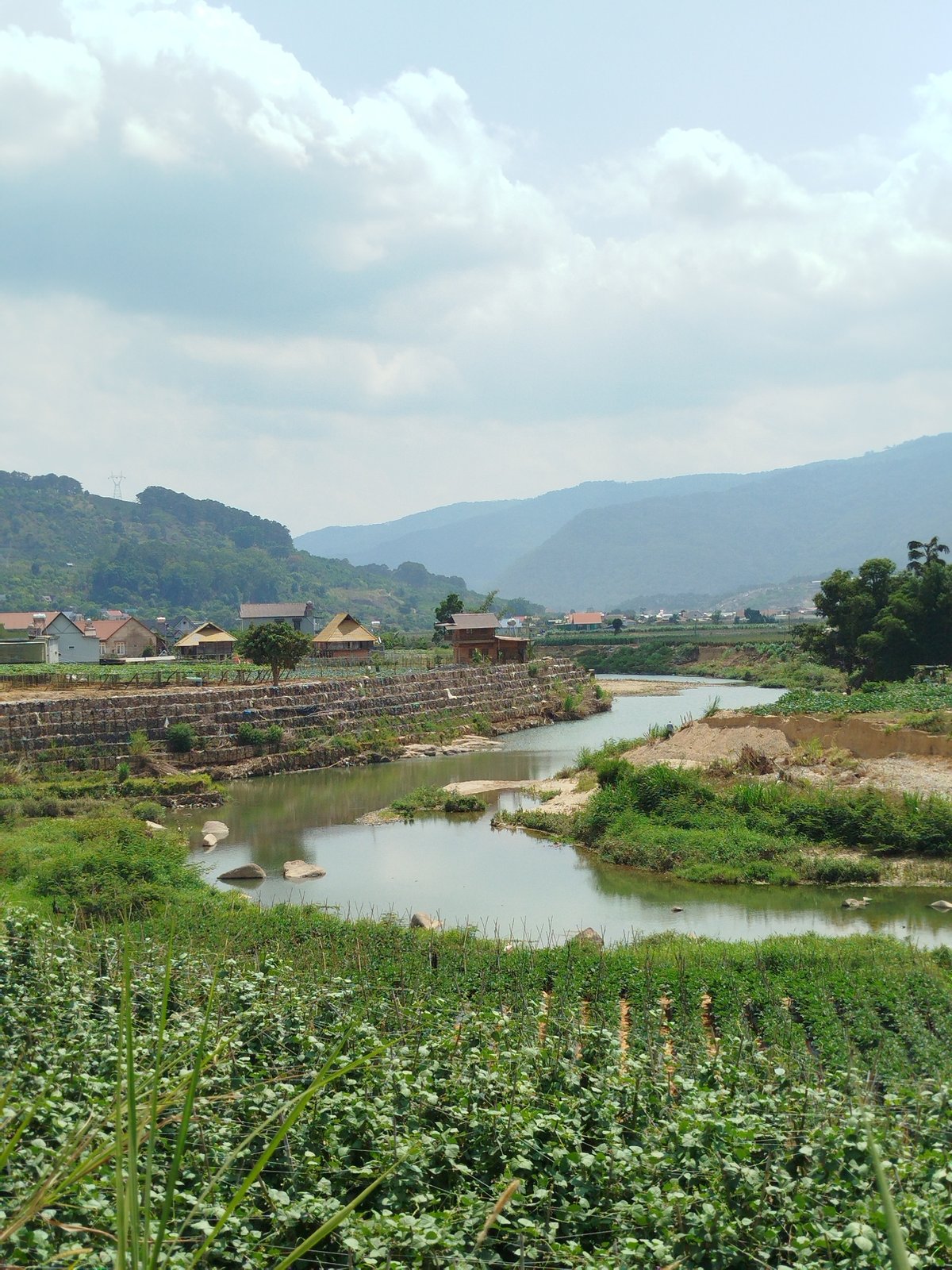 Rural river landscape documented in Diom A, Vietnam