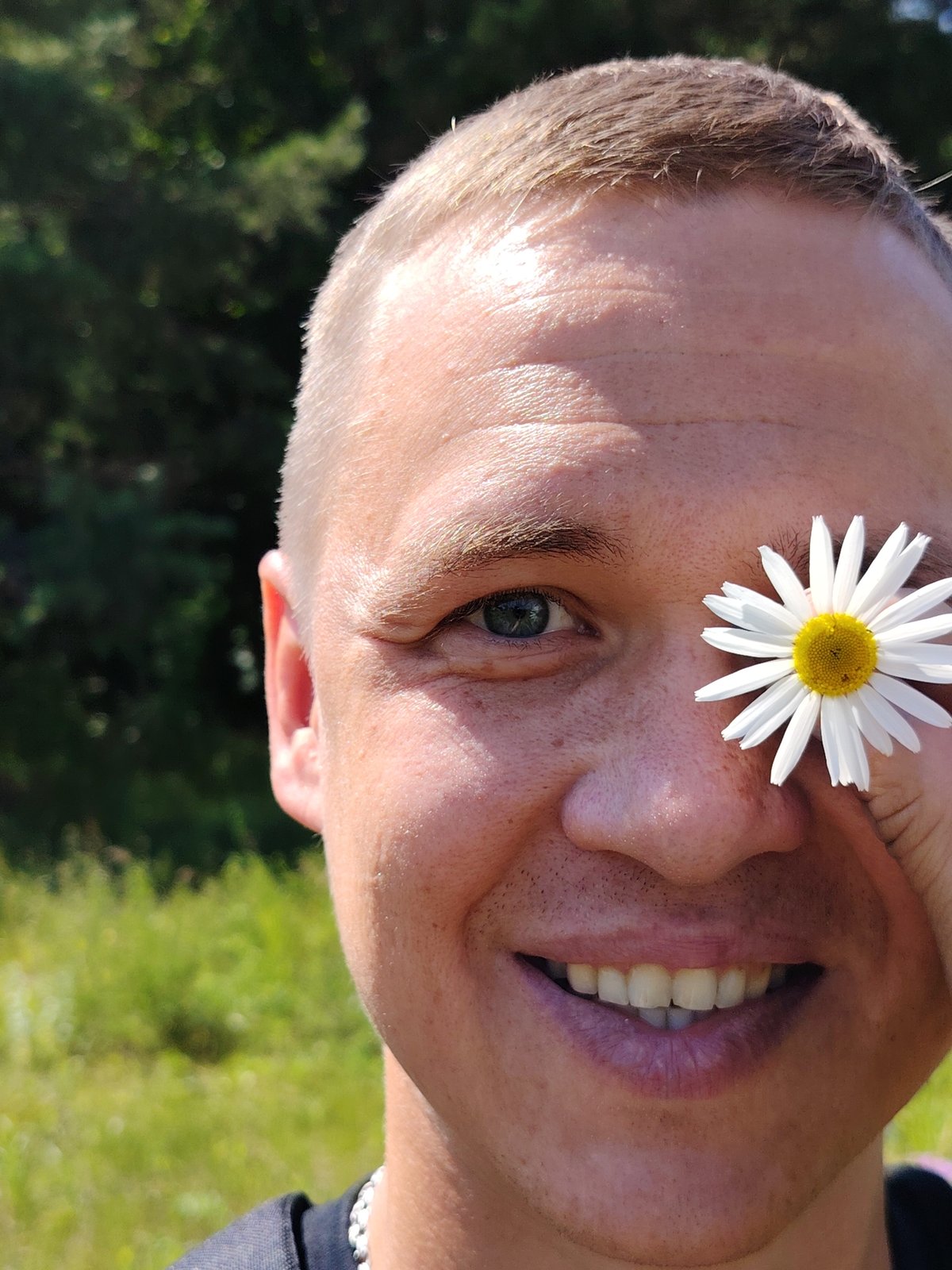 Lazy summer morning around Chaikovsky — paths, daisies, and the shipyard
