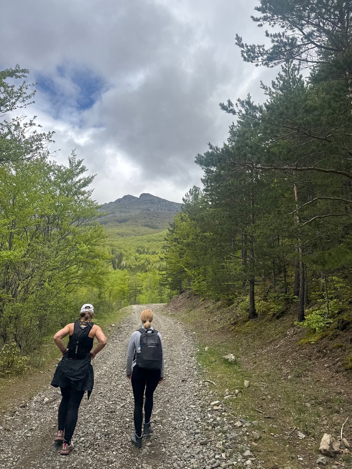 Two hikers spotted on mountain path near Tazha, Bulgaria