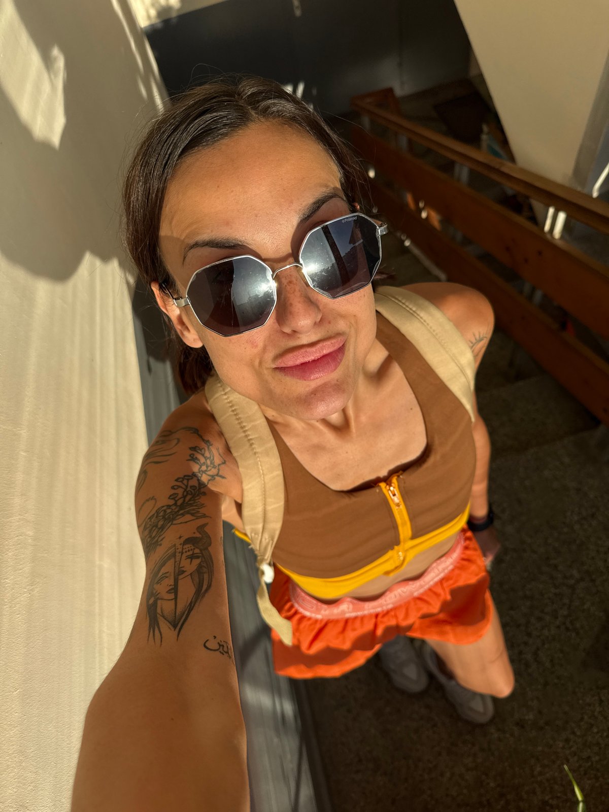 Selfie session around Pleven with multiple outfit changes