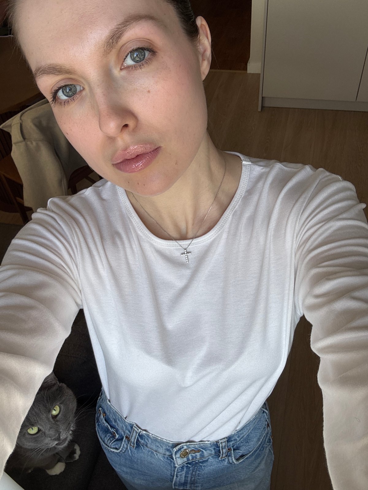 Woman photographs herself in Moscow apartment over morning hours