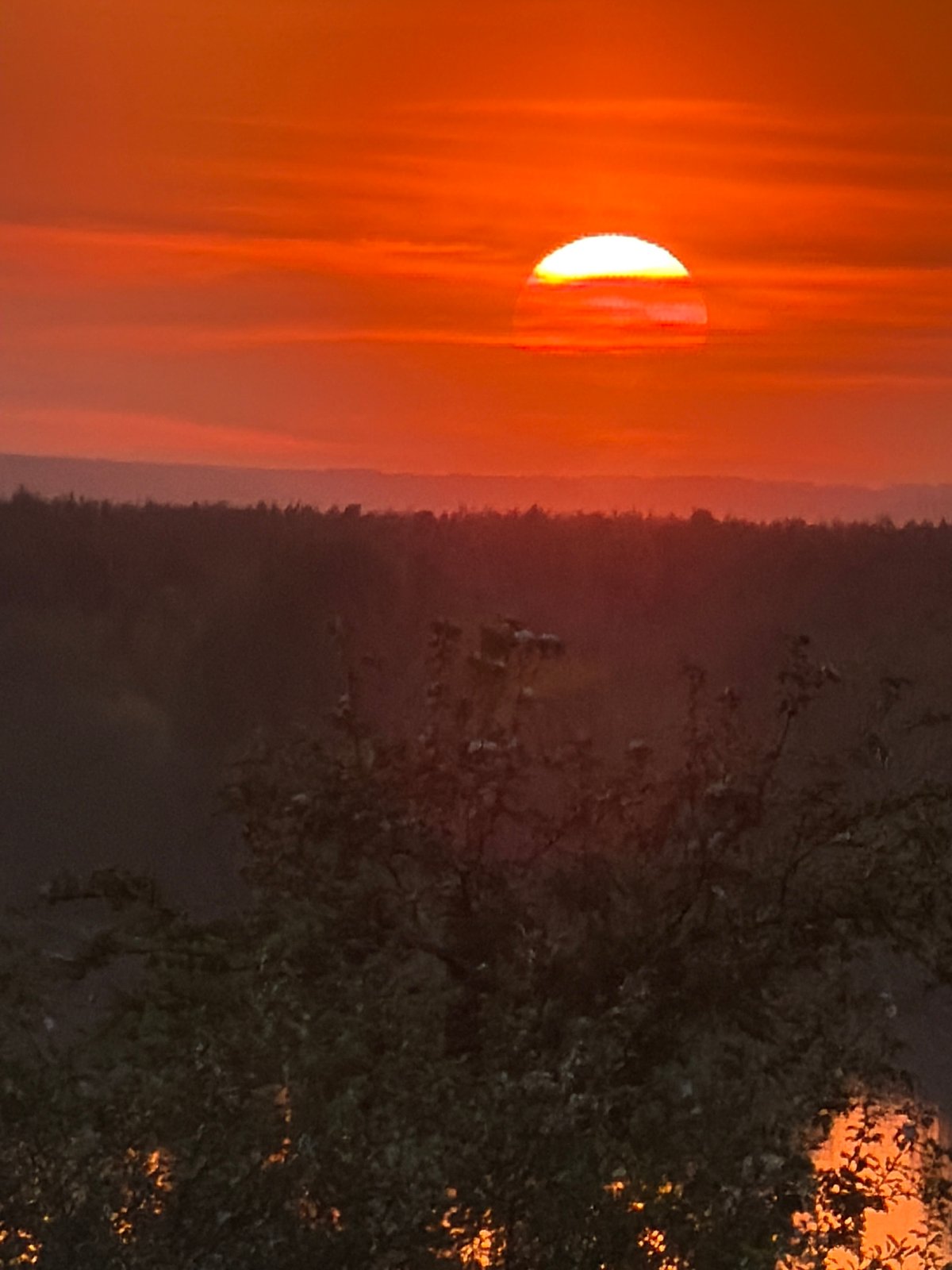 Sunset observed over Chaikovsky, Russia by multiple witnesses
