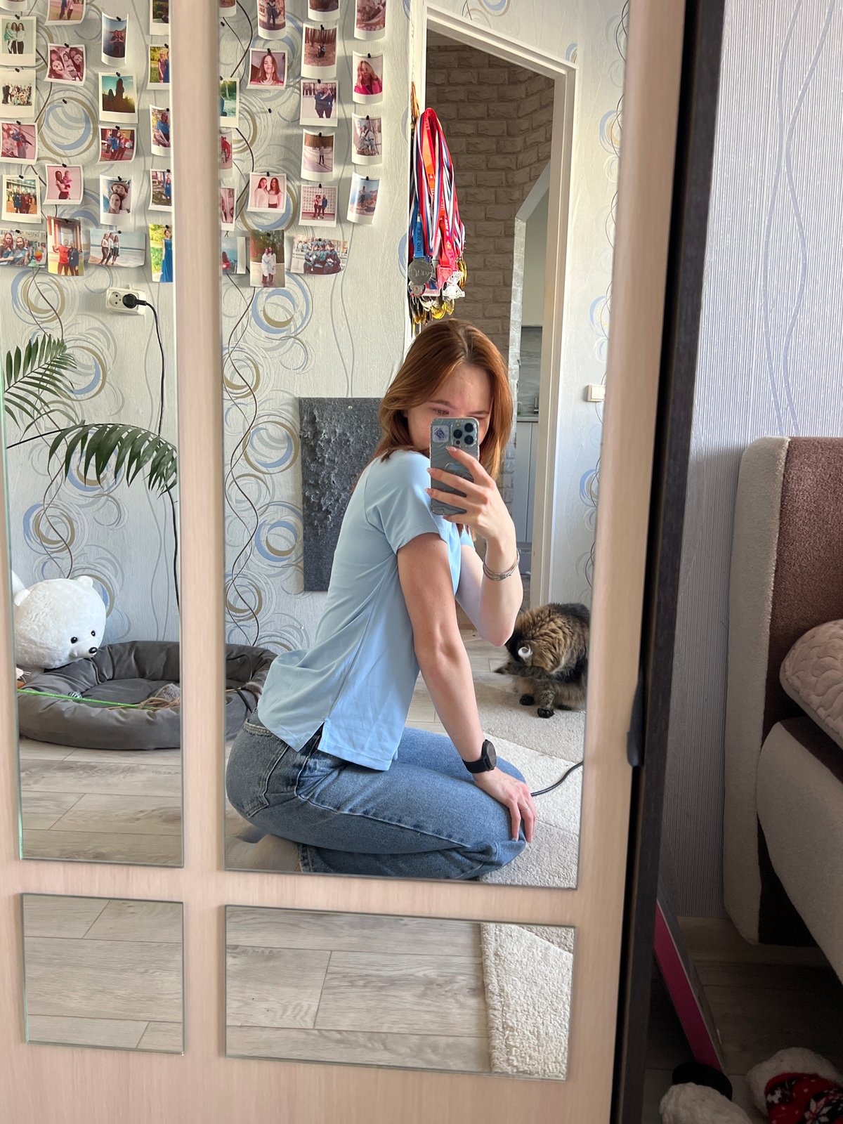 Morning domestic life captured in Chaikovsky: selfies, cats, pets