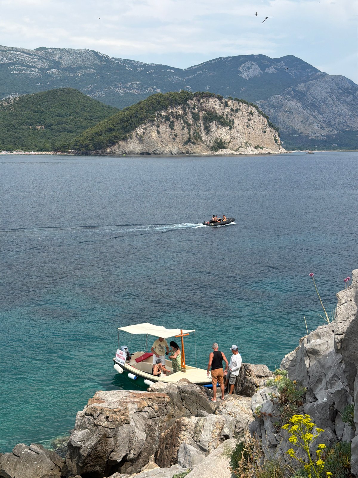 Petrovac na Moru coastline and its historic islet church