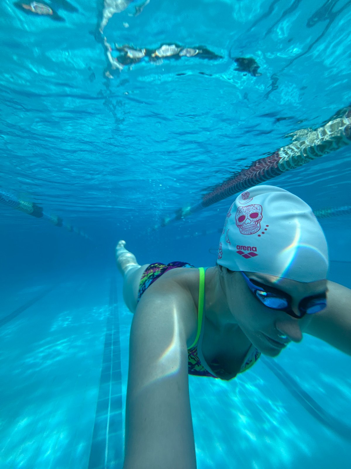 Swimming Session Captured at Indoor Pool Facility in Nebug