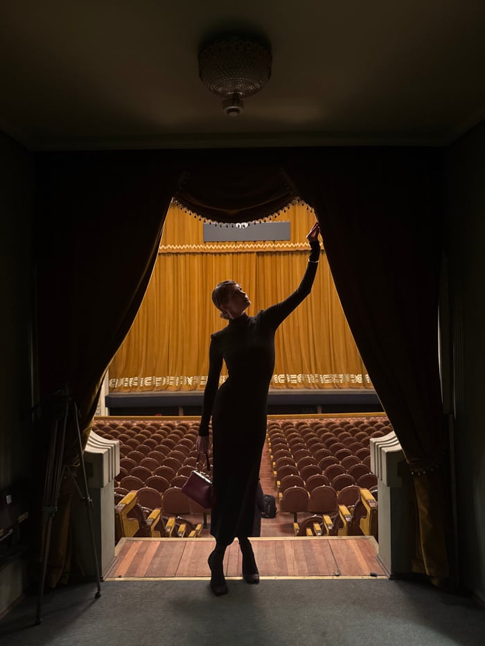 Ballet performance captured backstage and street-side in Tbilisi theater