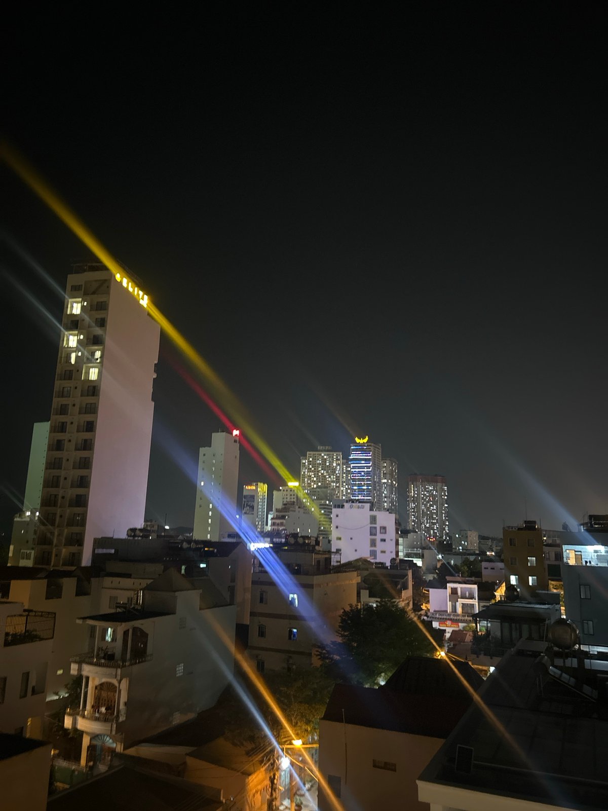 Night illumination captured across Bắc Nha Trang skyline