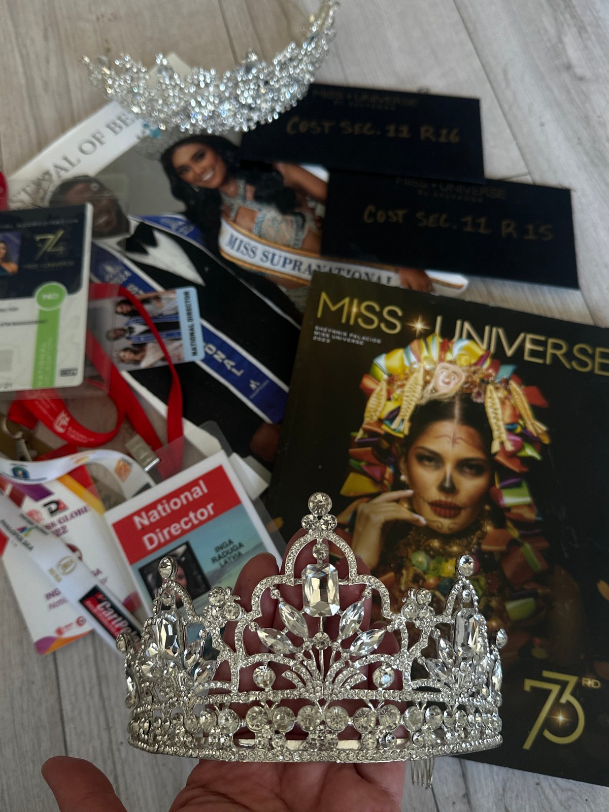 Beauty pageant memorabilia displayed in Riga apartment