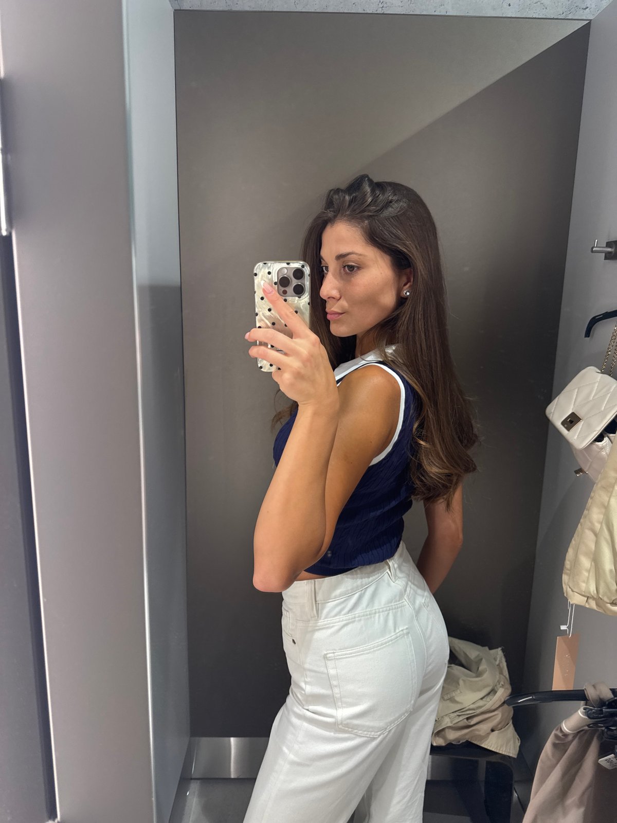 Woman shops while BMW undergoes repairs in Burgas