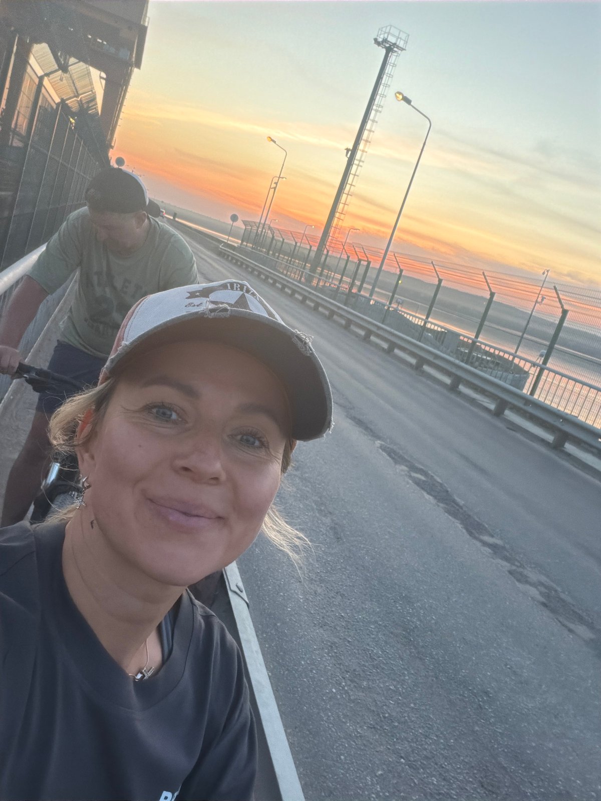 Casual moments captured on Kama Bridge during sunset
