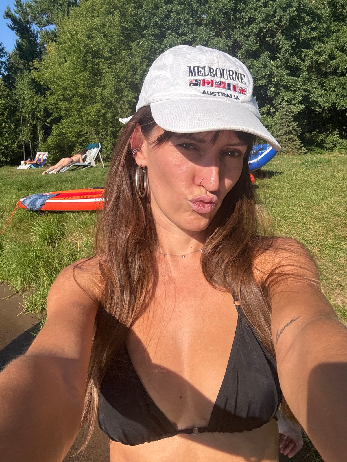 Sunny selfie session outdoors near Moscow, summer 2026