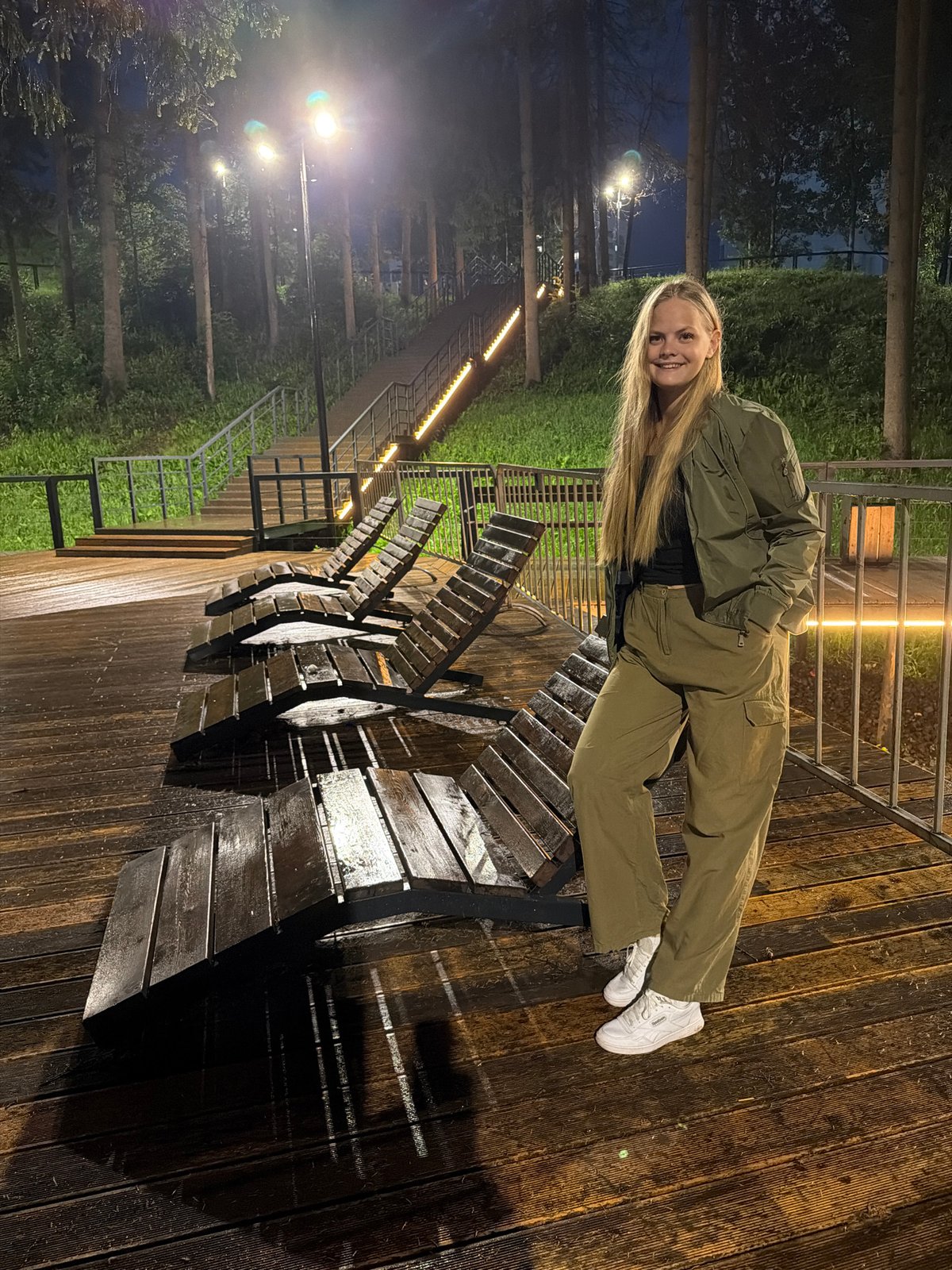 Evening playground session across an Izhevsk urban park