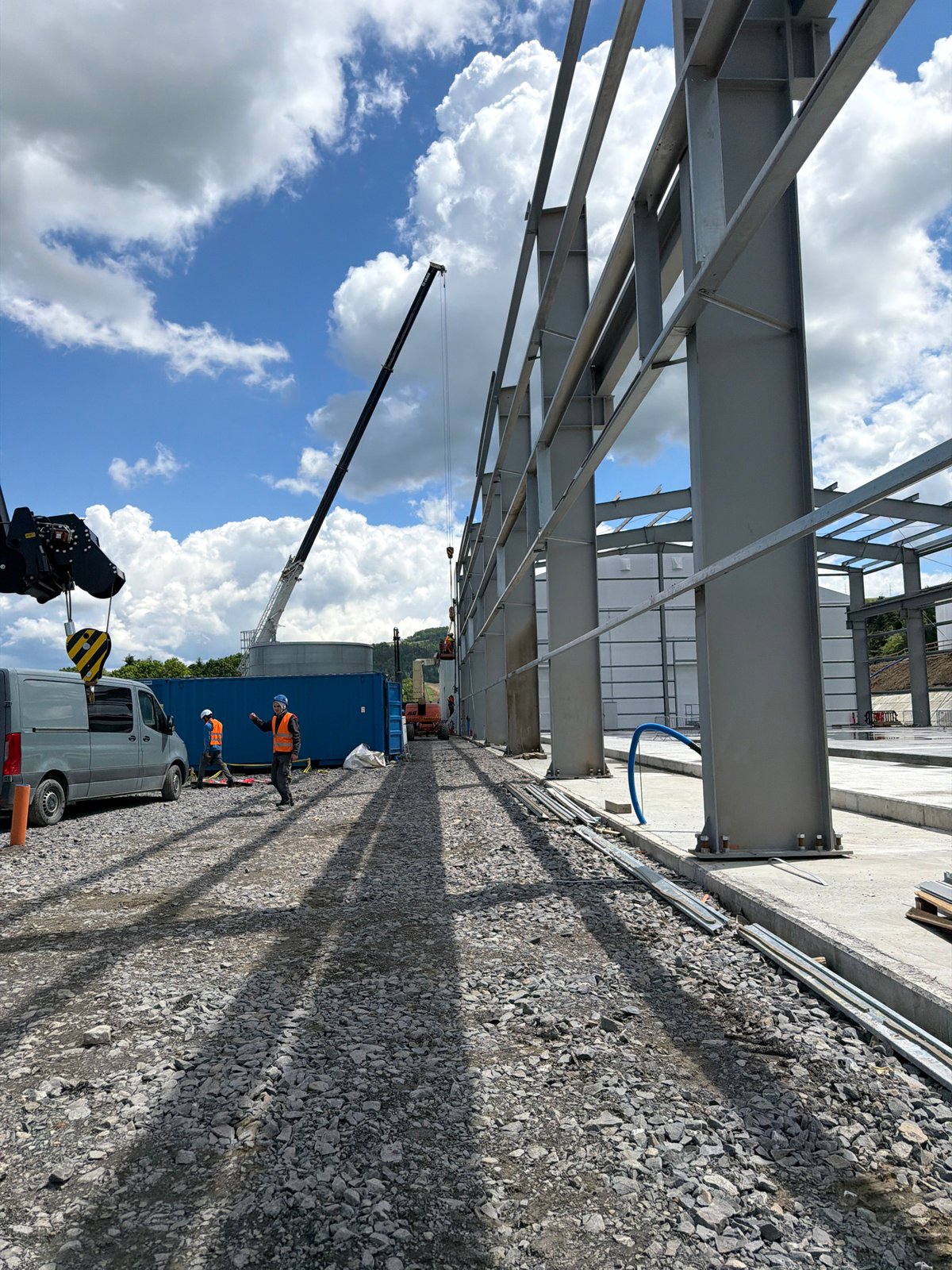 Construction sites documented in Stróża and Janowice, Poland