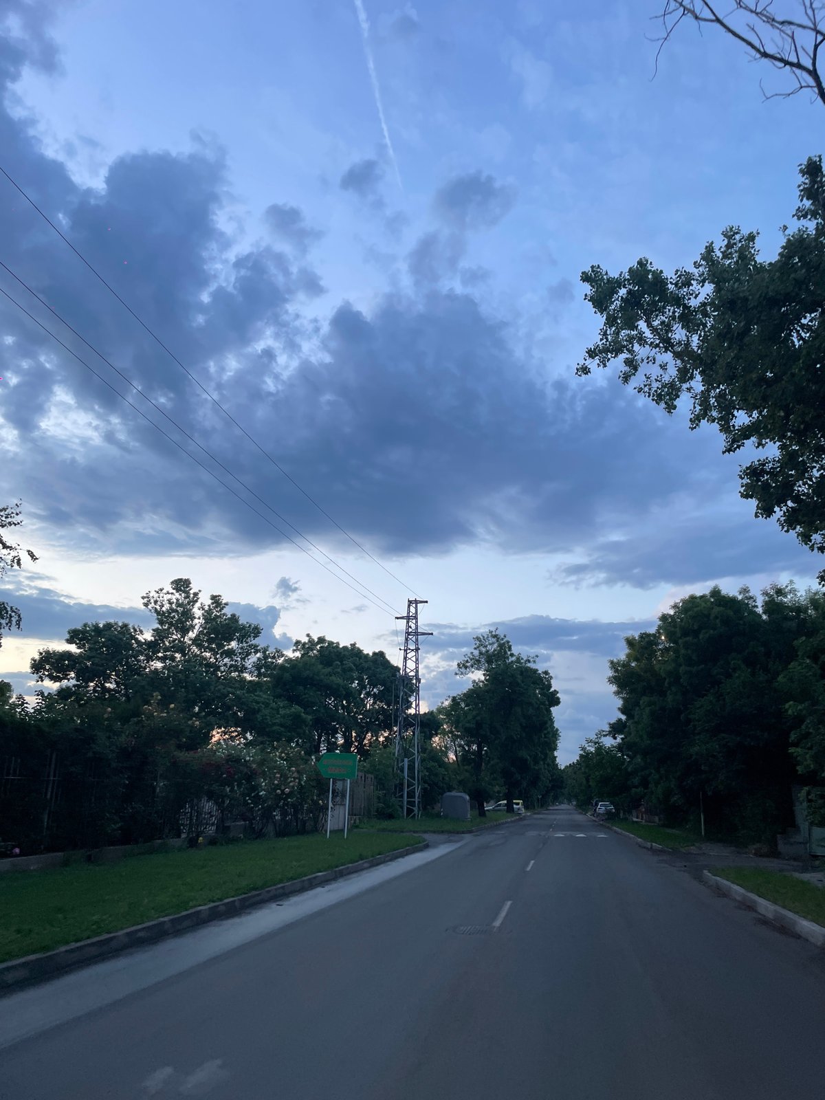 Car passenger documents evening drive through Burgas streets
