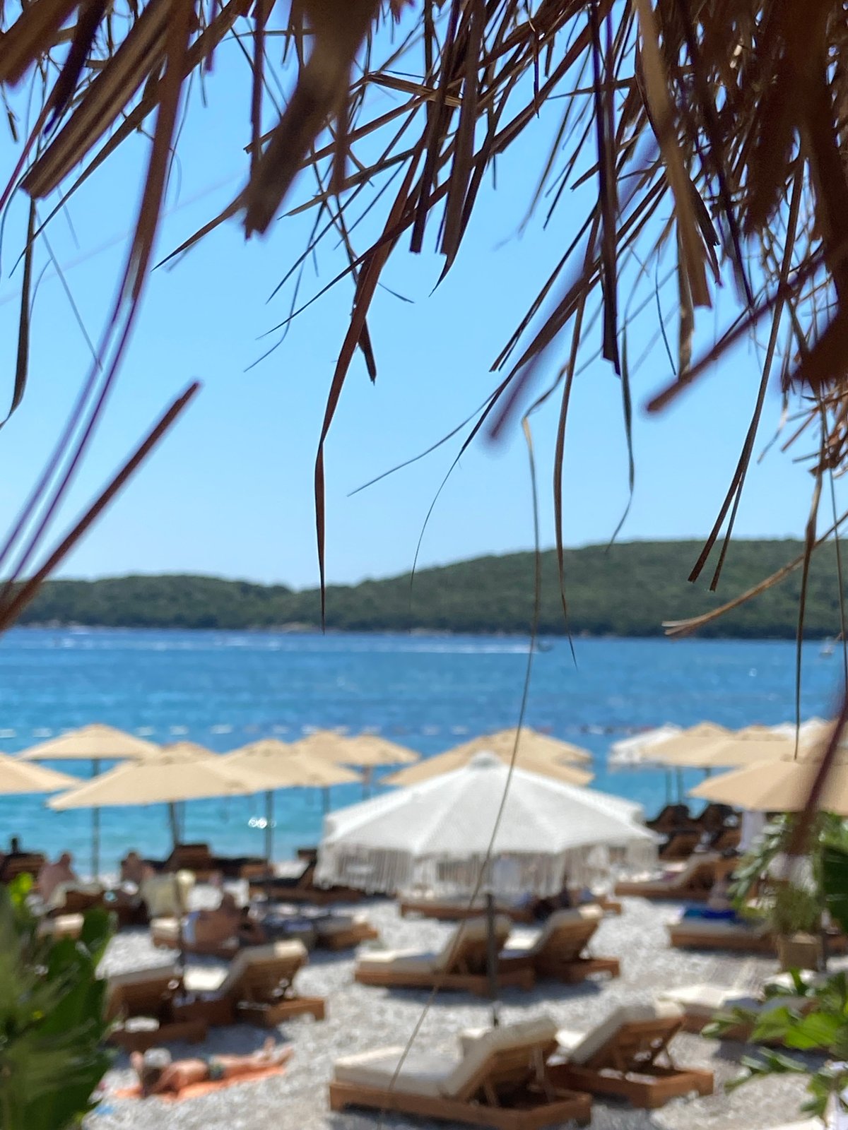 Summer beach day along Montenegro's Adriatic coast near Budva
