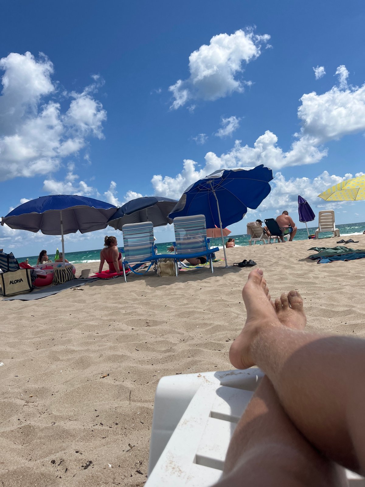 Busy summer beach day in Primorsko, Bulgaria
