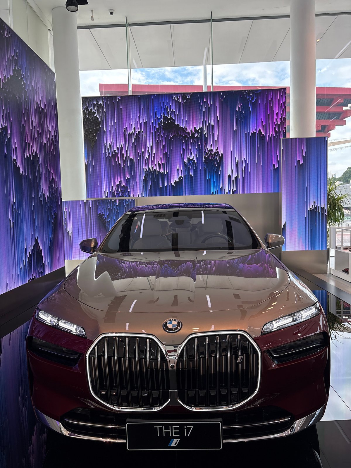 BMW model lineup on display at a Pudong showroom