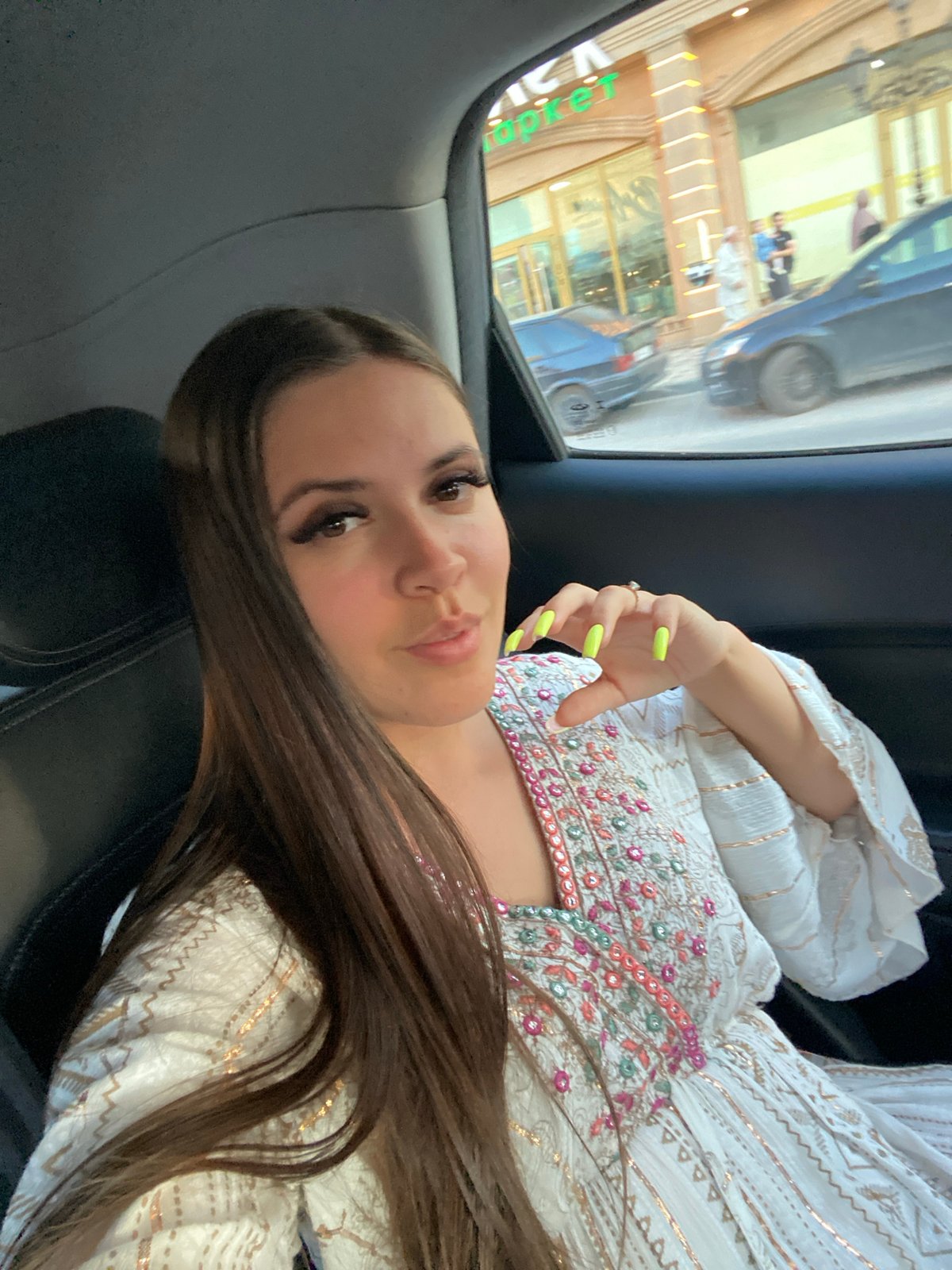 Dressed up in Makhachkala, near a luxury venue