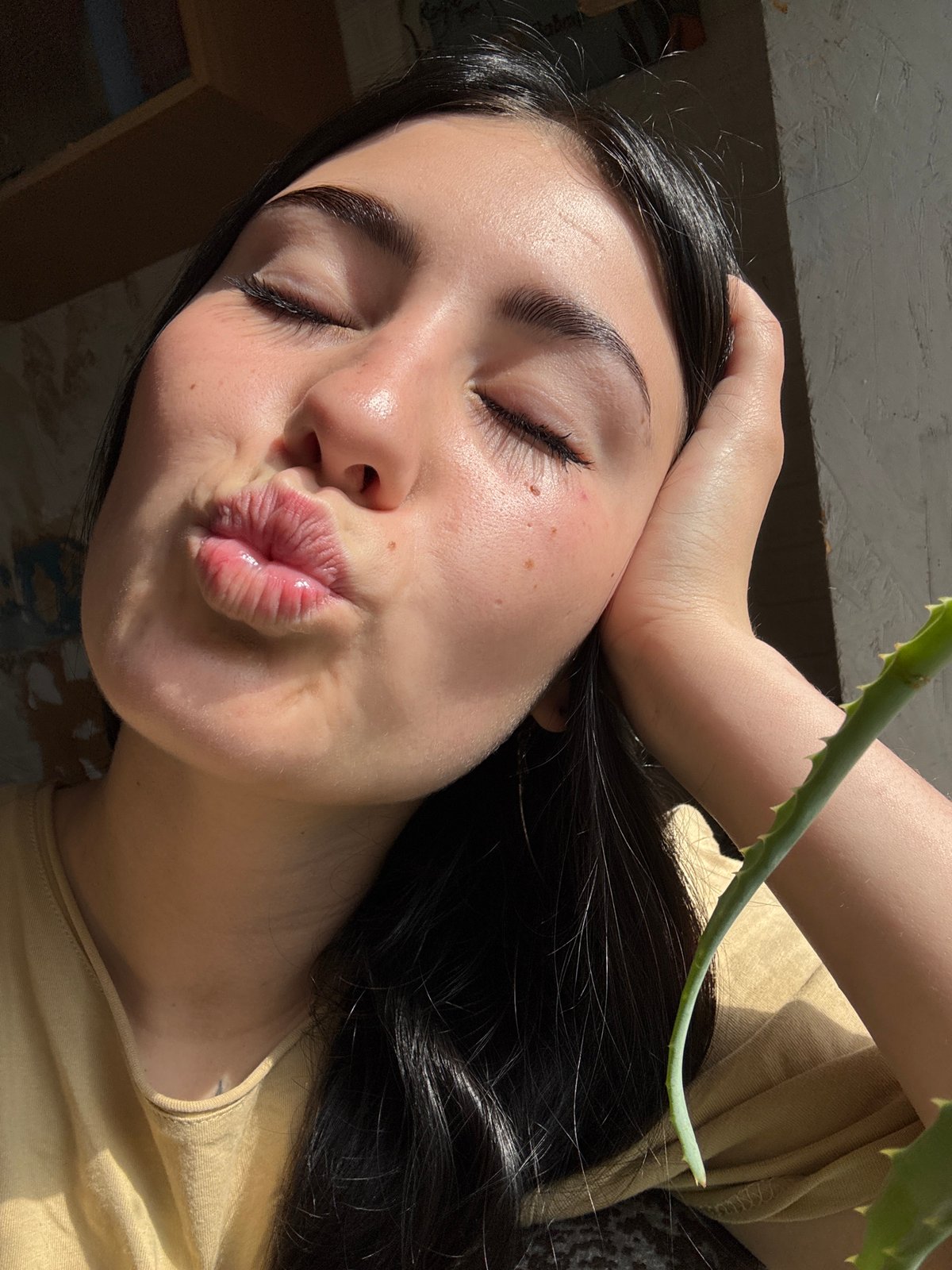 Selfies, sleeping cats, and a peony in Fokino