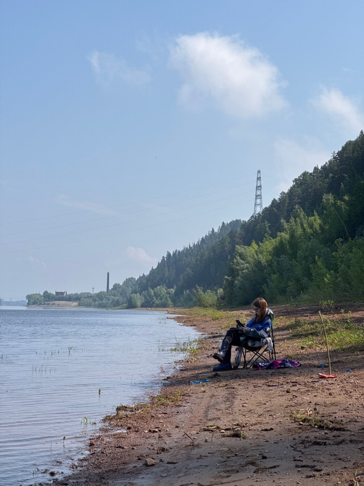 Early morning fishing expedition documented near Прикамский, Russia