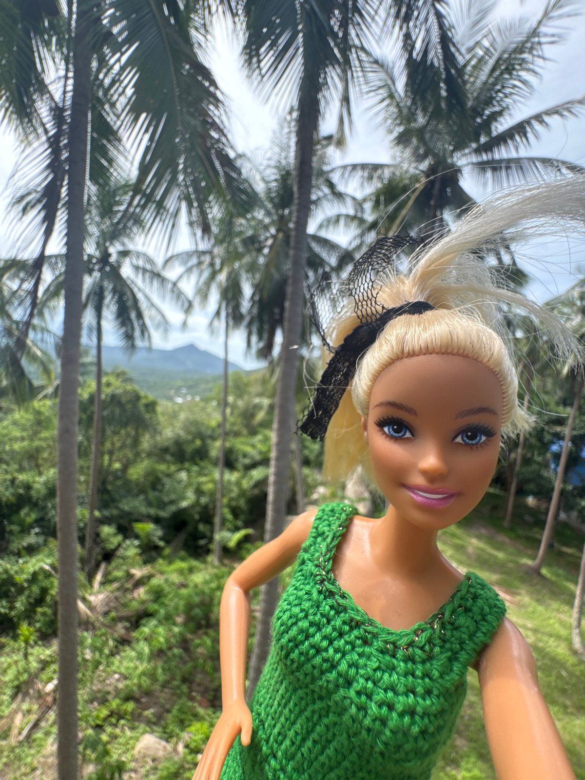 Fashion doll photo shoot in tropical Thailand setting