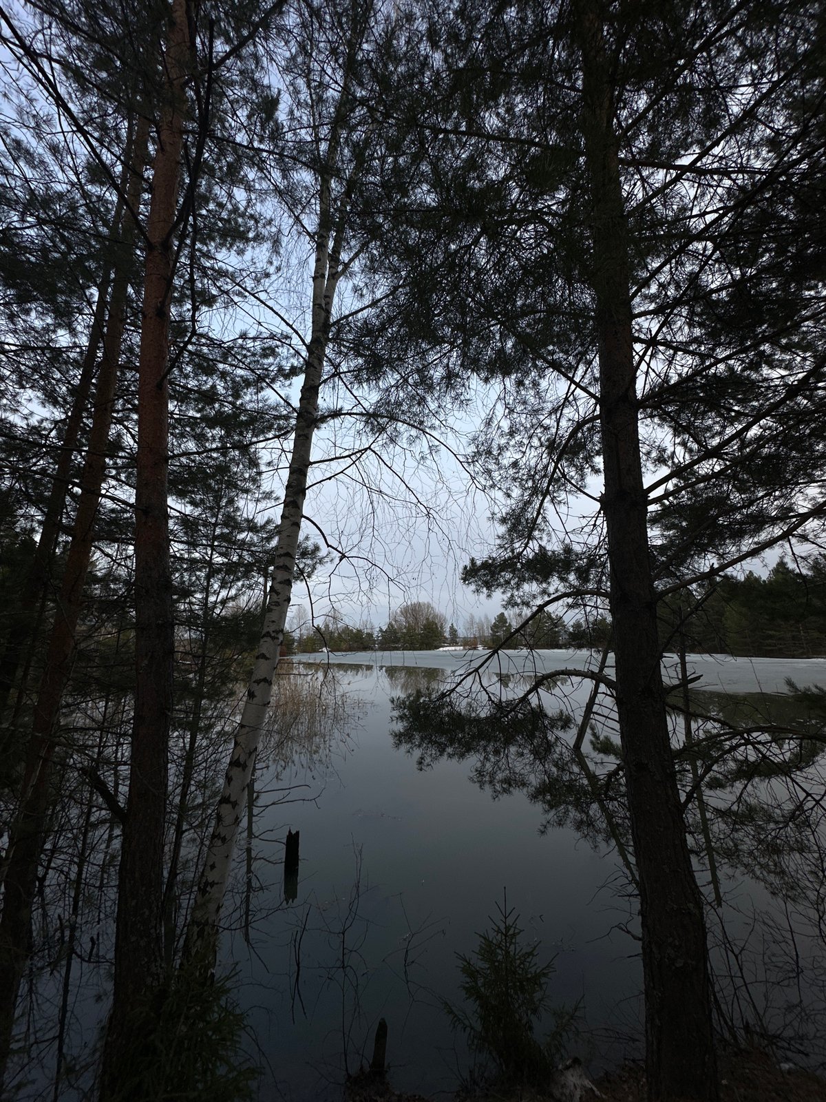 Winter scenes documented in Chaikovsky, Russia during spring transition
