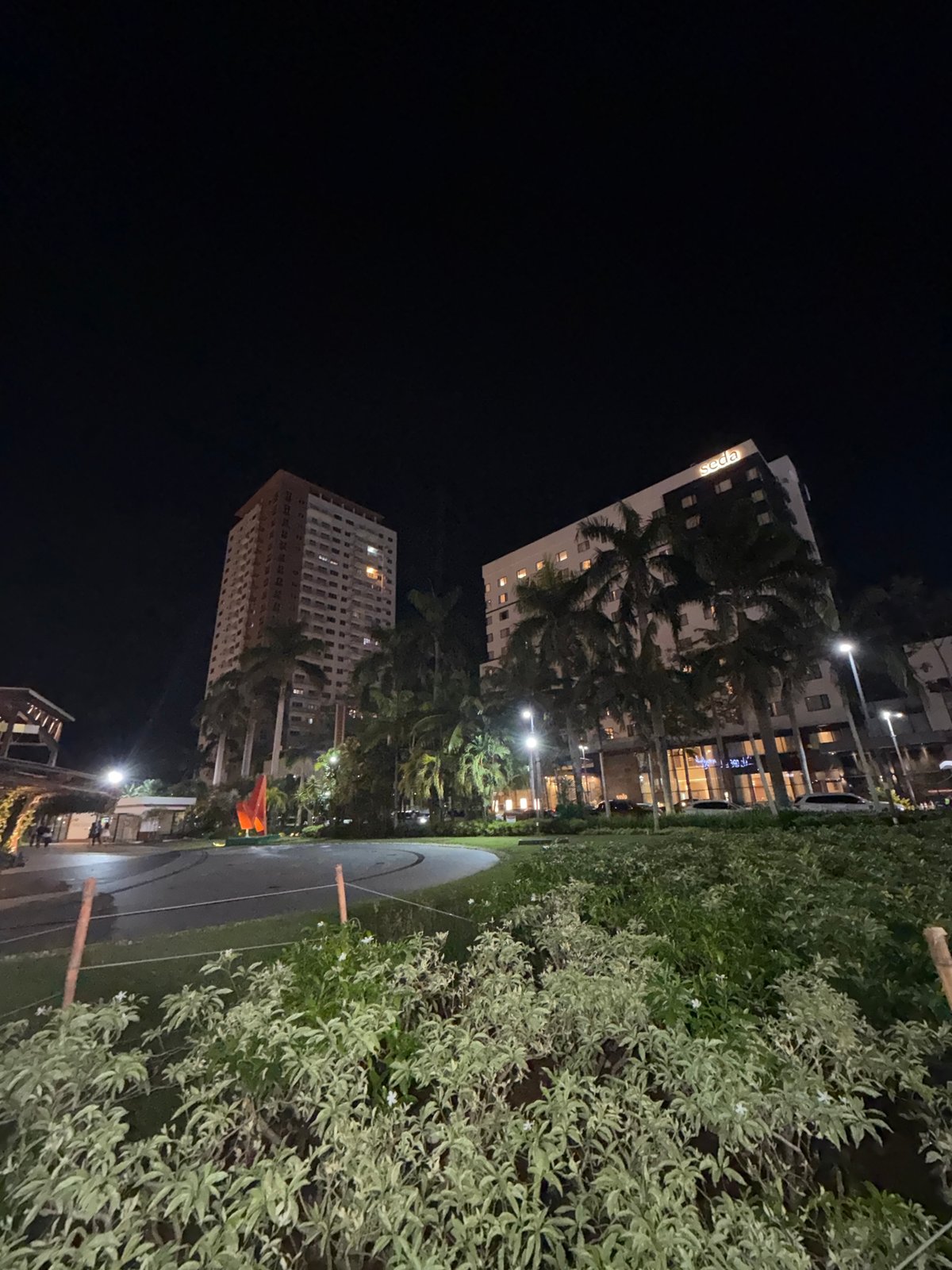 Night scene around Abreeza Ayala Malls and Seda Hotel, Davao City