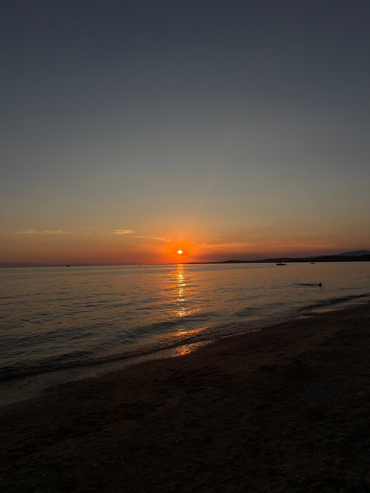 Sunset beach walk with a curly dog, Πόρτες, Greece
