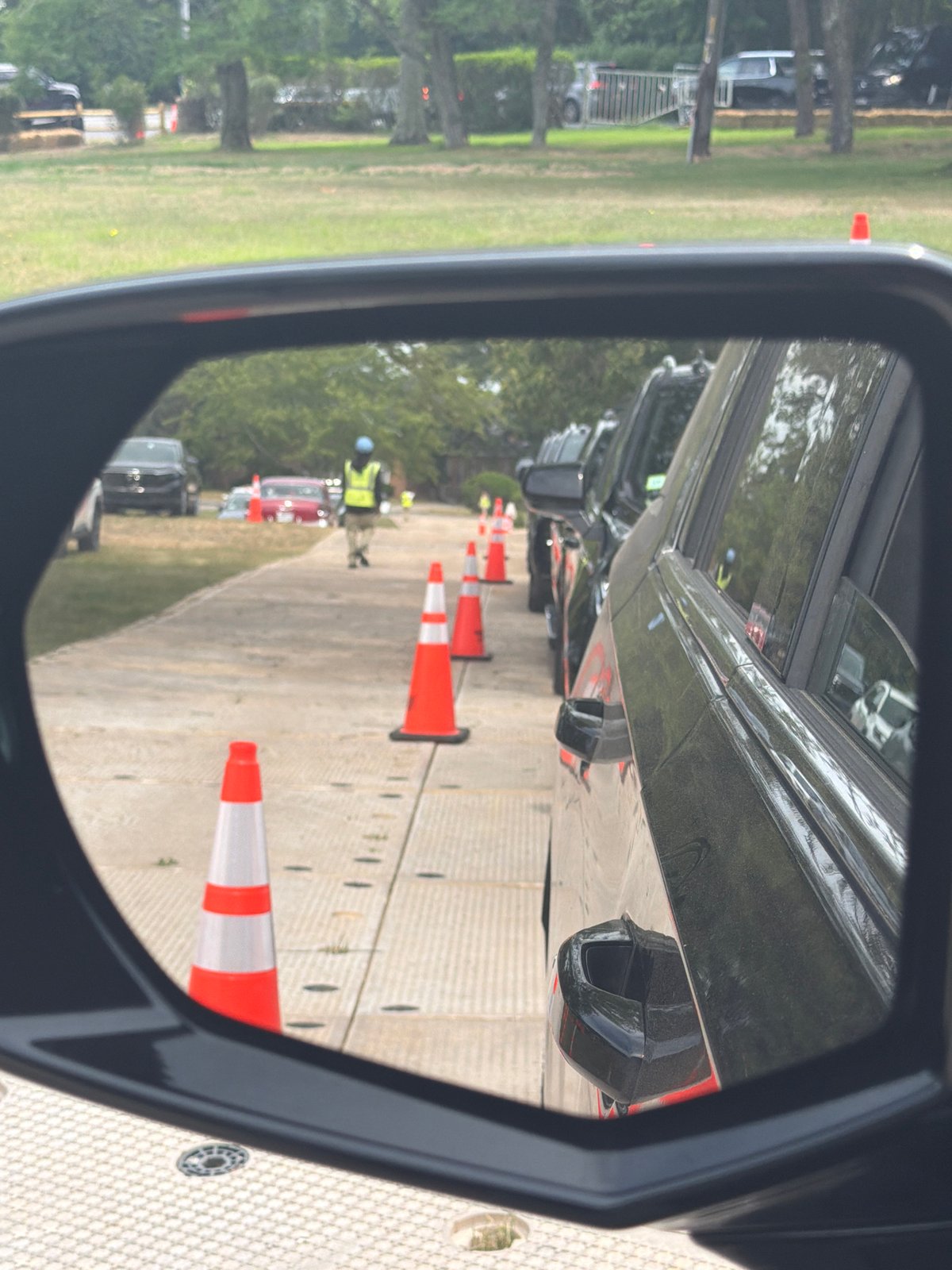 U.S. Open motorcade staging area, Southampton, June 2026