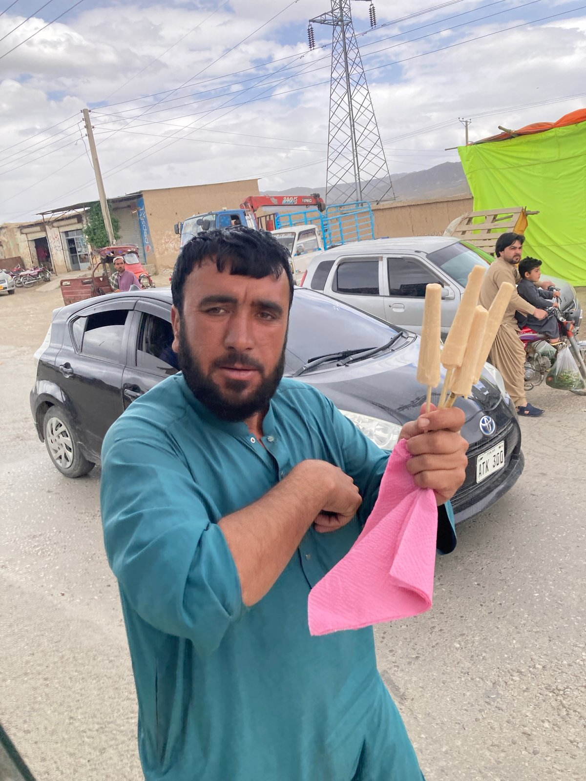 Street vendors, mobile shops serve customers in Kanozai, Pakistan