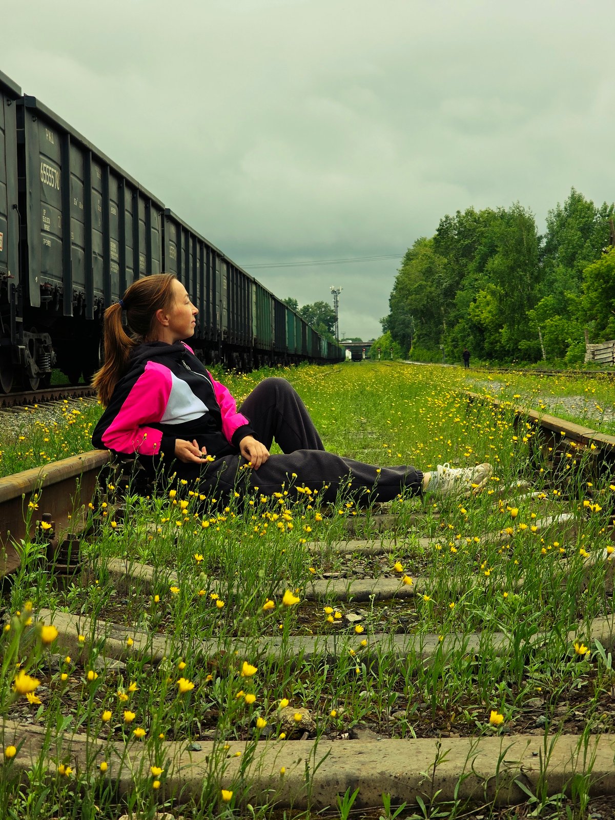 Rainy morning documentation around Chaikovsky, Russia captures urban life